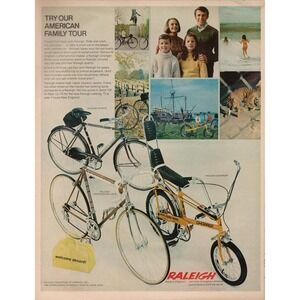 Raleigh Bicycles Chopper Banana Seat Professional Sports Bicycle Print Ad 1970